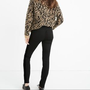 Madewell 9 inch High Rise Velvet Tuxedo Stripe